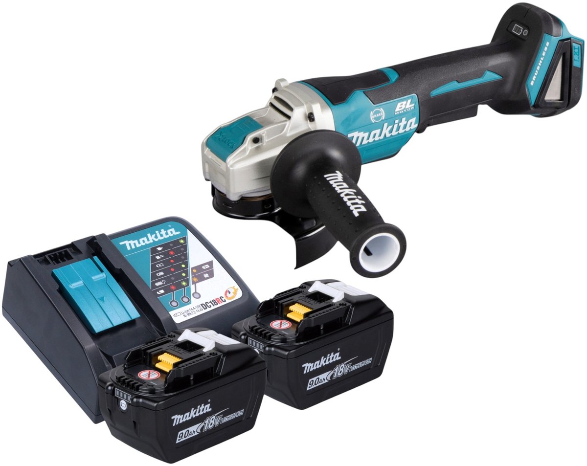 Makita DGA 520 ZX1 Snoerloze haakse slijper 18 V 125 mm X-LOCK Brushless Solo - zonder accu, zonder lader