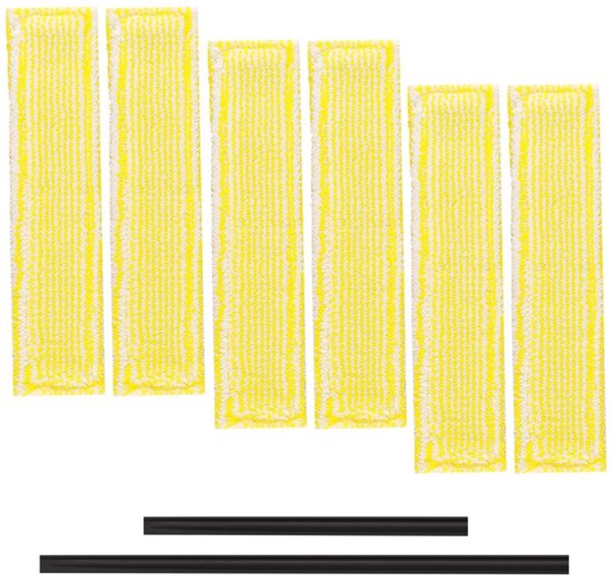 Raamstofzuiger-onderdelen - Vervangbare Mopdoek - Ideaal voor schoonmaken - Geel - Microvezeldoek - Voor Kärcher - Inclusief 2 Mondstukken