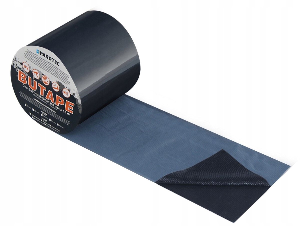 BuTape Butyl Dakgoot Reparatie Tape Antraciet 75mm x 10m