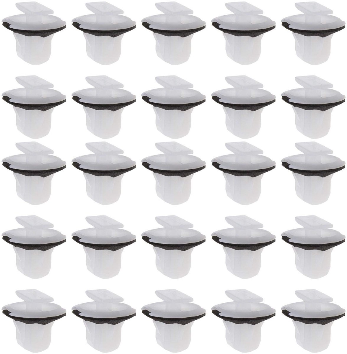 Dailygoods- Zierleistenclips 50 Stuks - Kunststof Bevestigingen - Dichtscheibe - 9 mm Gat - Auto Accessoires - Schokbestendig - Clips