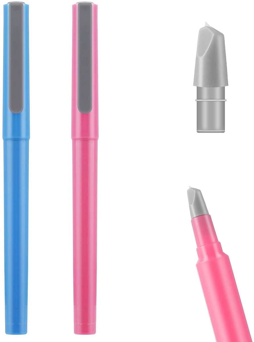 JHUBERS- Snijstiften 2 stuks - Keramisch Mes - Reserveblad - Draagbaar Ontwerp - Perfect voor Diamantschilderen - Creatieve Penvorm - Snijpen