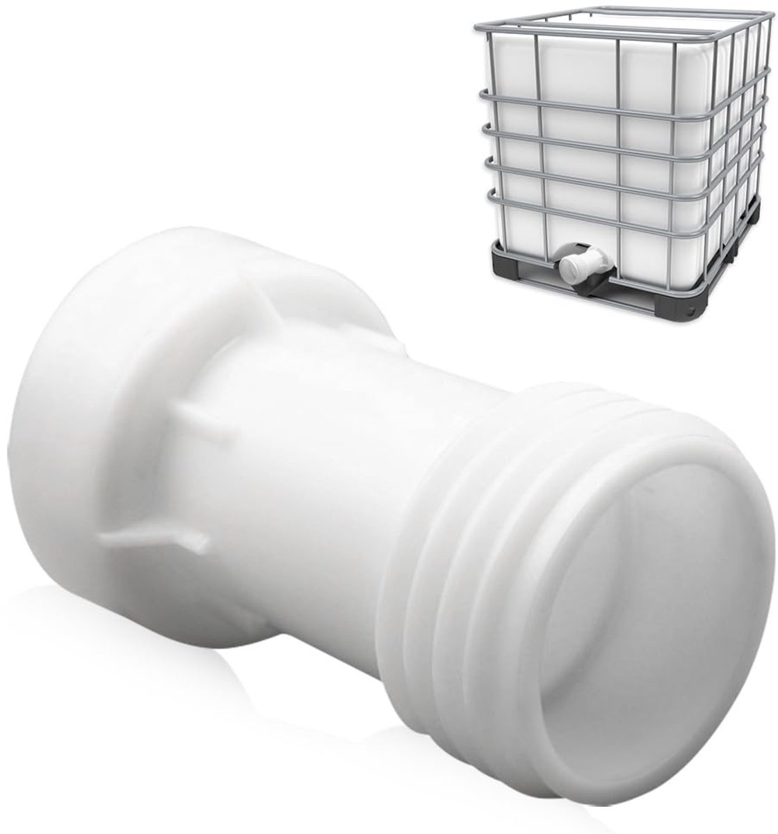 JHUBERS - IBC Tank Adapter S60x6 - Verlengstuk - Afvoerslang - PVC Seal - Waterafvoer - Professioneel gebruik - Duurzaam materiaal