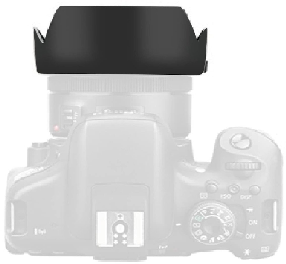 BRENZOOS- Zonnescherm - Schokbestendig - Camera Lens Zonnekap - Geschikt voor EF 50mm f/1.8 STM - Lichtgewicht - Duurzaam ABS Materiaal - Lenskap