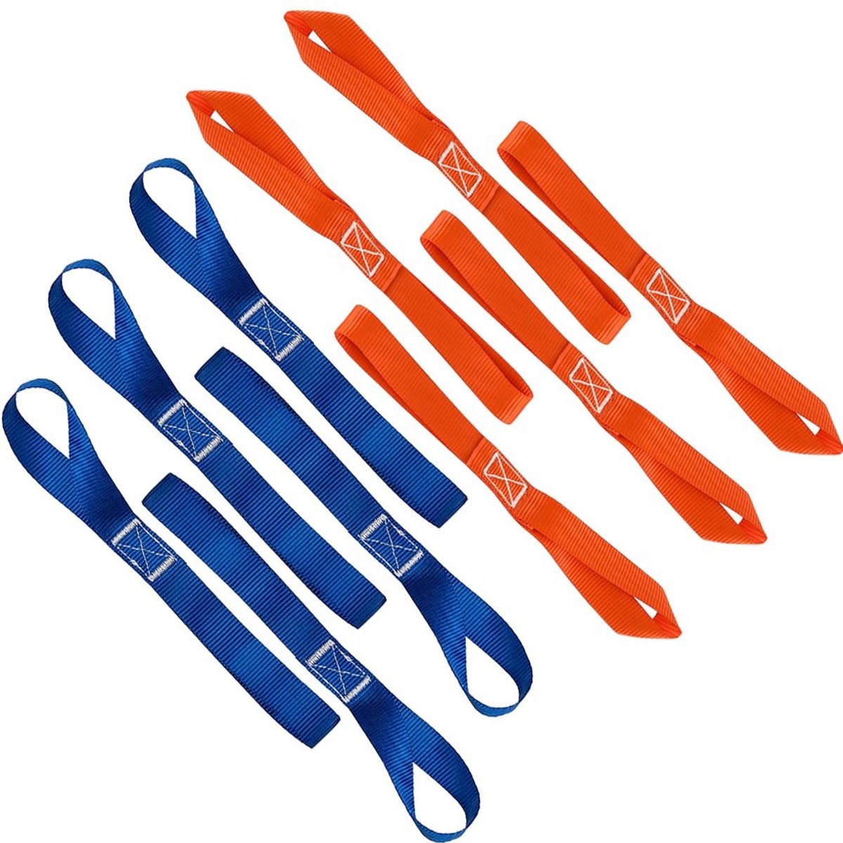 Dailygoods- Spanbanden met zachte lussen - 10 stuks - 454 kg draagkracht - Sjorbanden - Bindriemen - Multifunctioneel - Beschermend voor voertuigen - Tie Down Straps