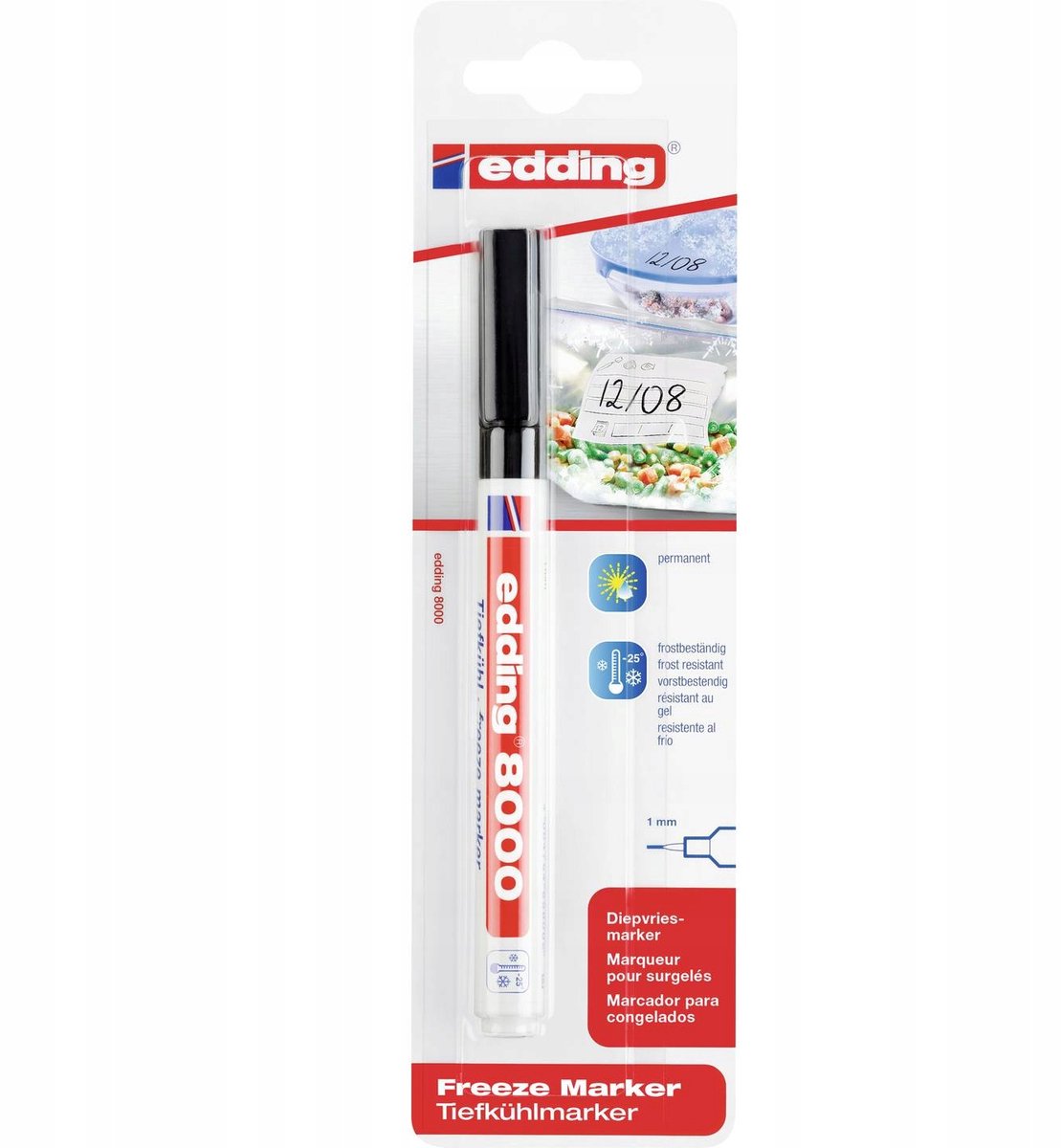 Edding 8000 Marker - Temperatuurbestendig voor Diepvries & Laboratorium