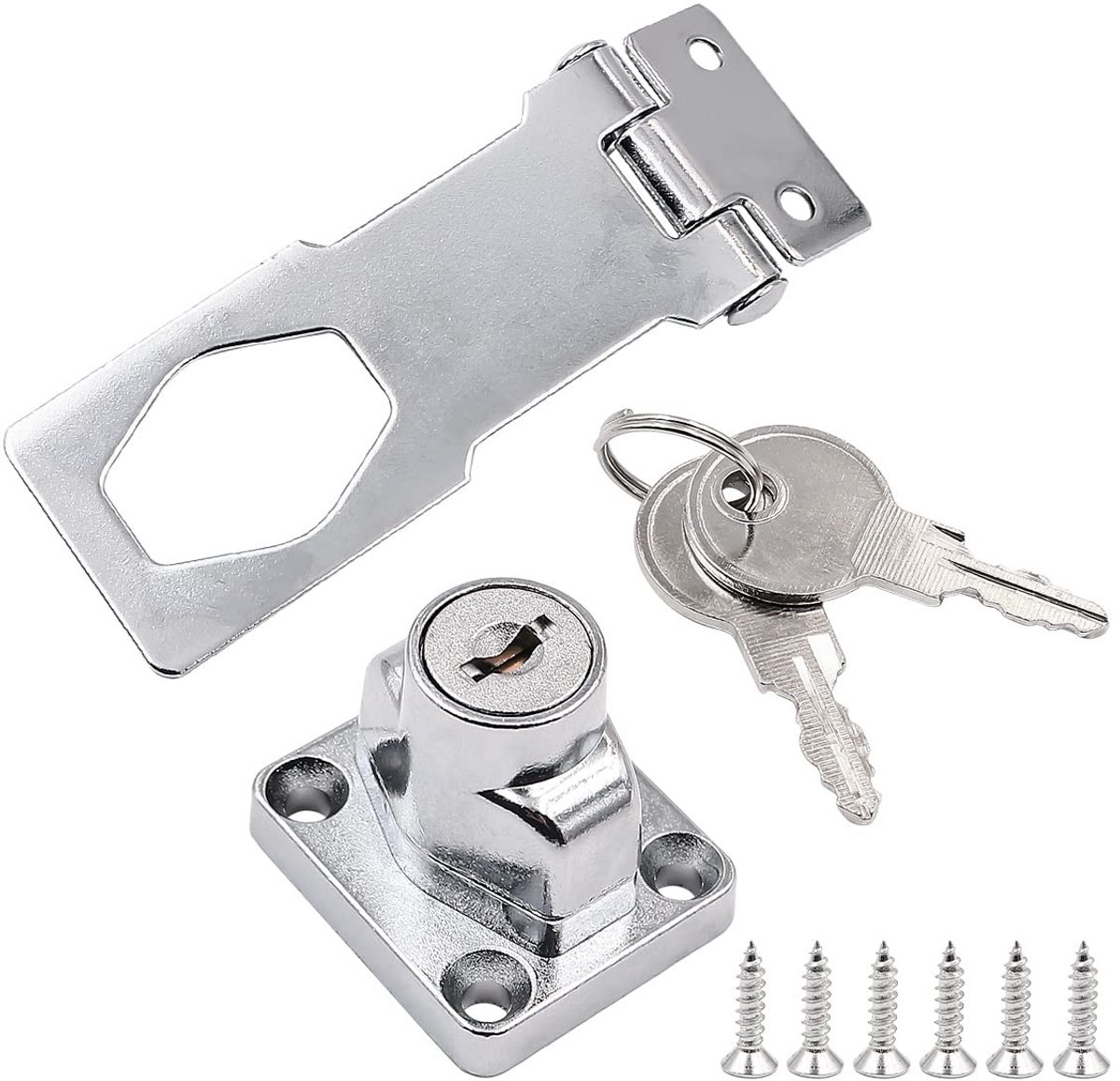 Dailygoods - 2 Stuks Metalen Vergrendeling met Sleutel