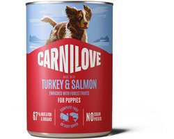 6x400 gr Carnilove can puppy salmon / turkey hondenvoer