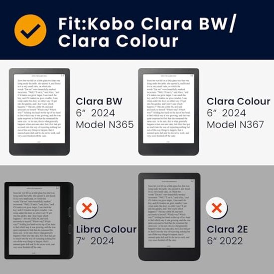 PromoHome E-reader Hoesje voor Kobo Clara BW/Colour - Kunstleren Flip Cover met Standaard en Magneetsluiting - Donkerrood — afbeelding 3