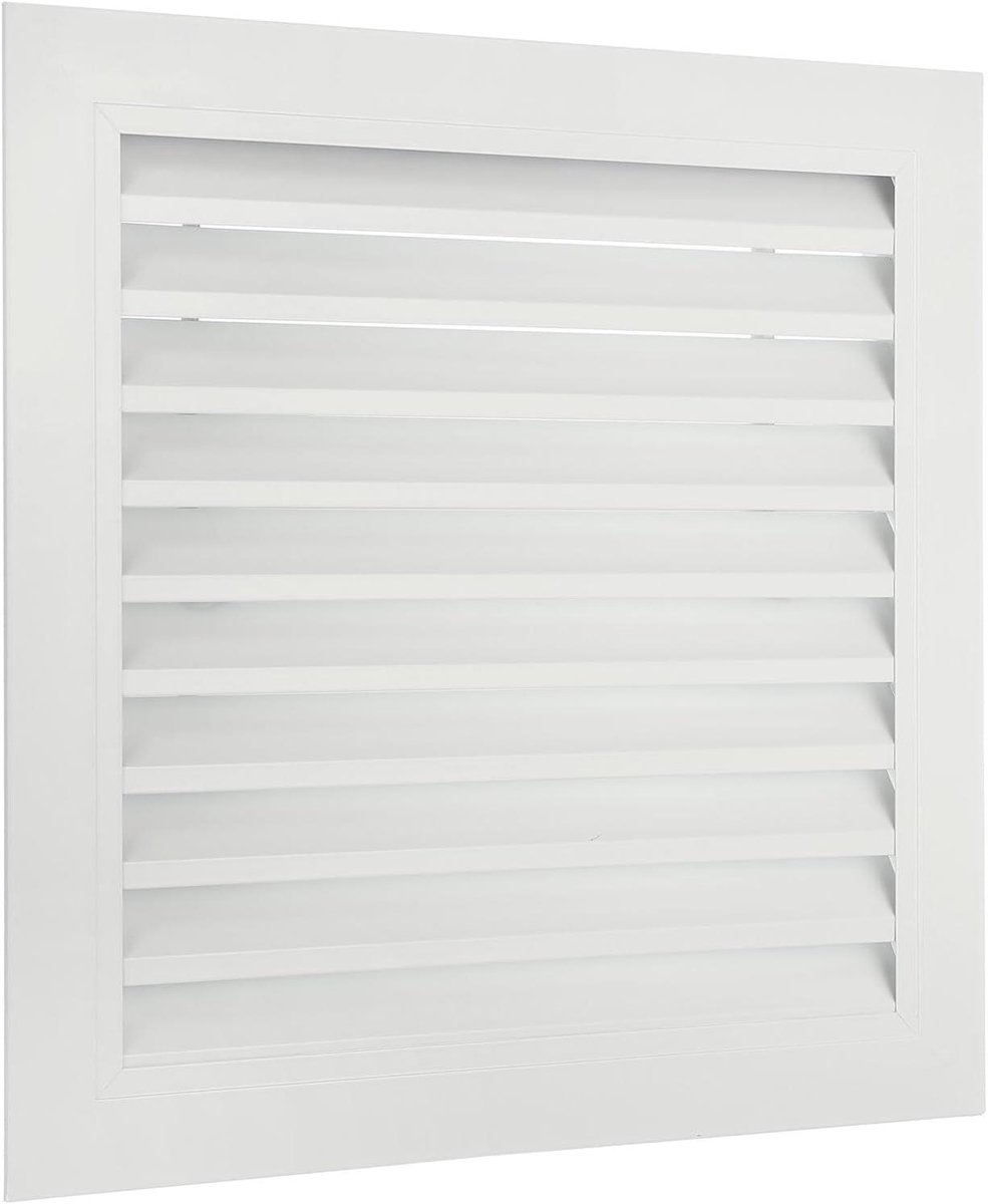 Retourrooster Aluminium - Luchttoevoer - Ventilatie Verbeteren - 45 Graden Hoek - 40 x 40 cm - Wit