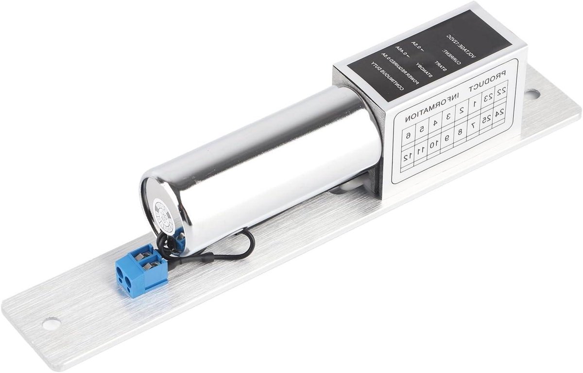 Elektrisch Insteekslot - Automatisch Deurslot - Toegangscontrole Deur - Spanningspiek onderdrukker - 20.5 cm Lengte - Zilverkleurig