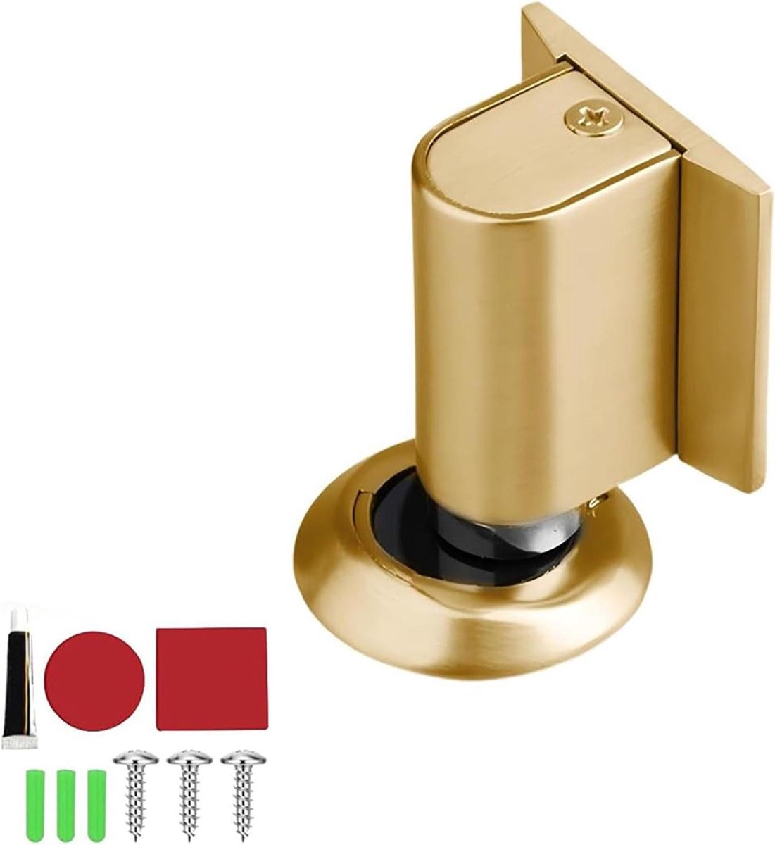 Magnetische deurstopper - Deurslot metaal - Deur openhouden - Verstelbare telescoopstang - 22 mm verstelbaar - Goud