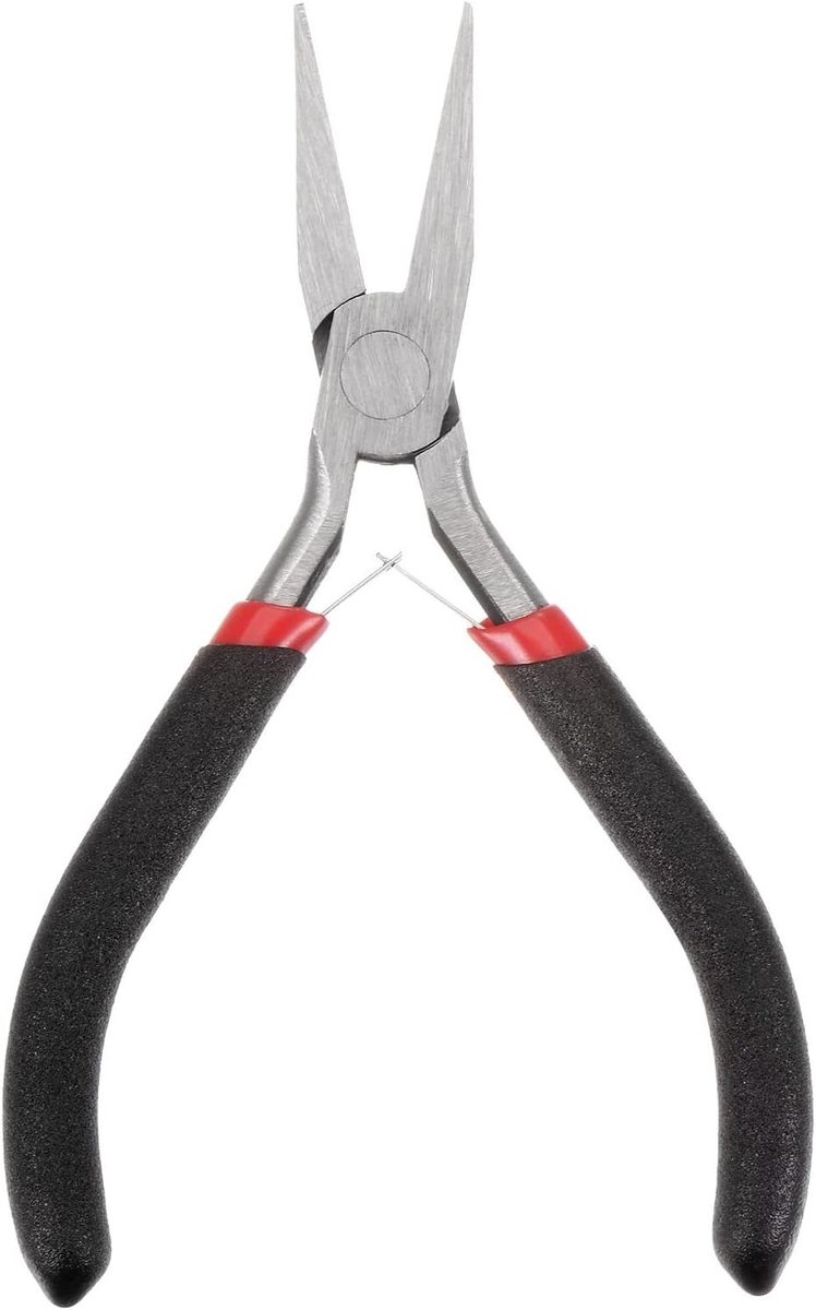 Mini platte tang - Precisie tang - Sieraden maken - Gladde grip - 45 inch - Zwart