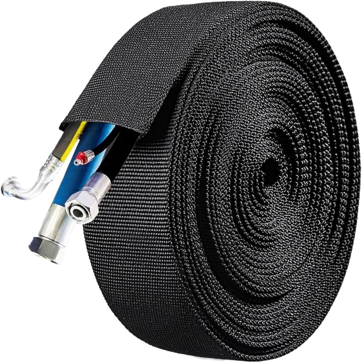 Lier Touw Beschermhoes - Kabel Beschermer - Apparaten Beschermen - Slijtvast Nylon - 3 cm Breed - Zwart