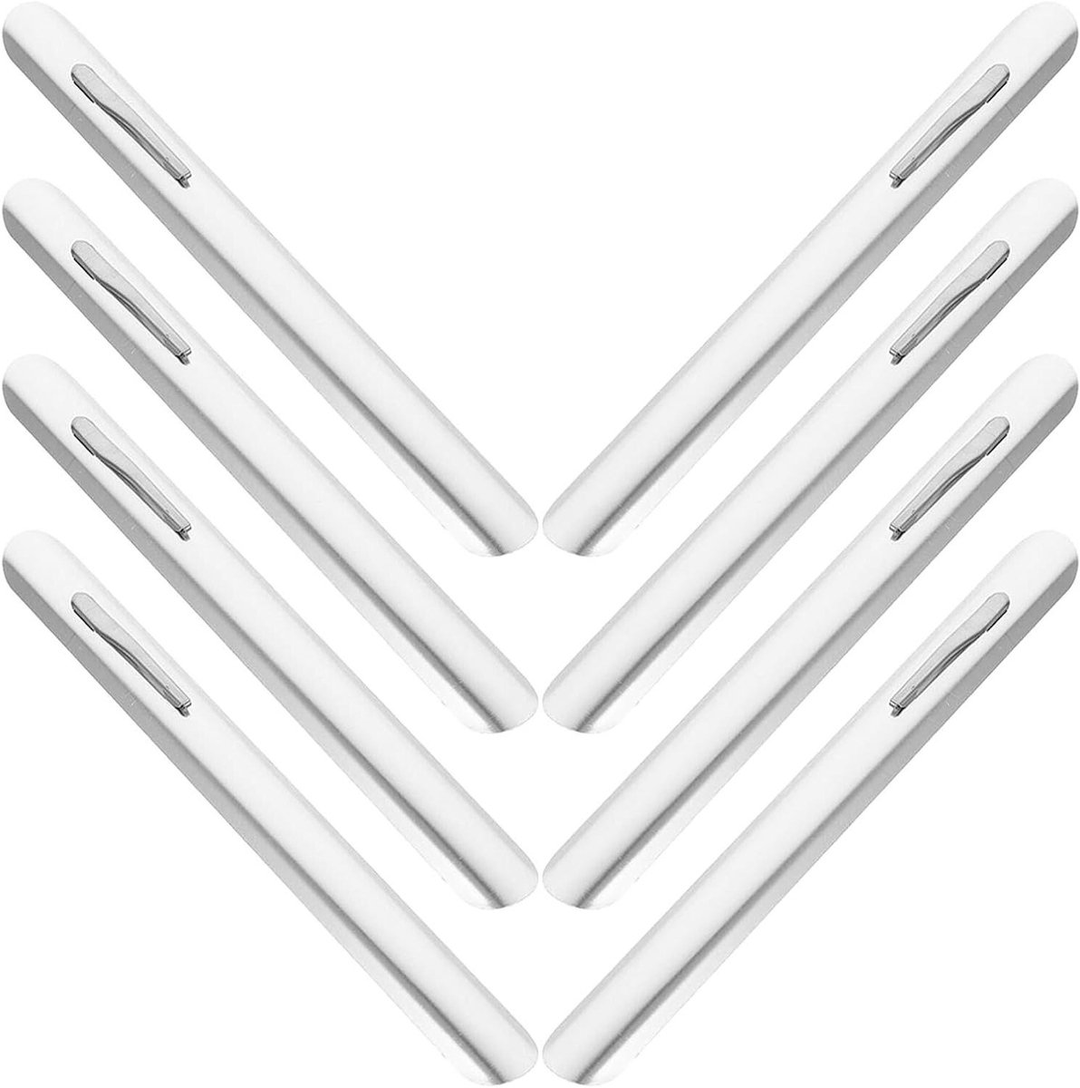 Tafelkrabber Set - Kruimelverwijderaar - Tafel Schoonmaken - Roestvrij Staal - 8 Stuks - Zilver