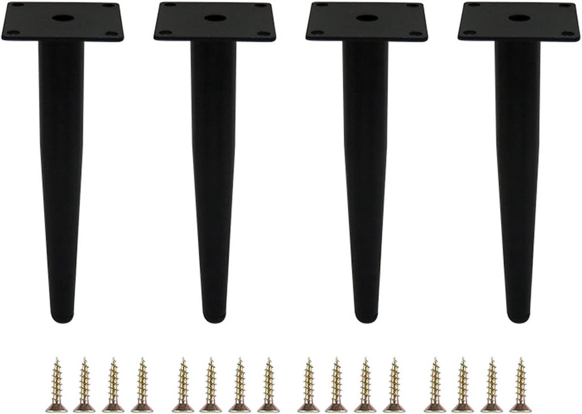 Metalen Meubelpoten - Set van 4 - Meubels Upgraden - Hoge Draagkracht - 55 cm - Matazwart