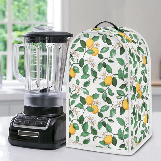 Blender Stofhoes - Keukenapparaat Cover - Keuken Organisatie - Anti Vingerafdruk - 9.4" x 7.2" x 15.9" - Citroenbladeren — afbeelding 3