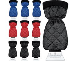 IJskrabber met handschoen - Sneeuwschraper auto - Auto winterklaar - Warme waterdichte grip - 9 stuks - Rood zwart blauw