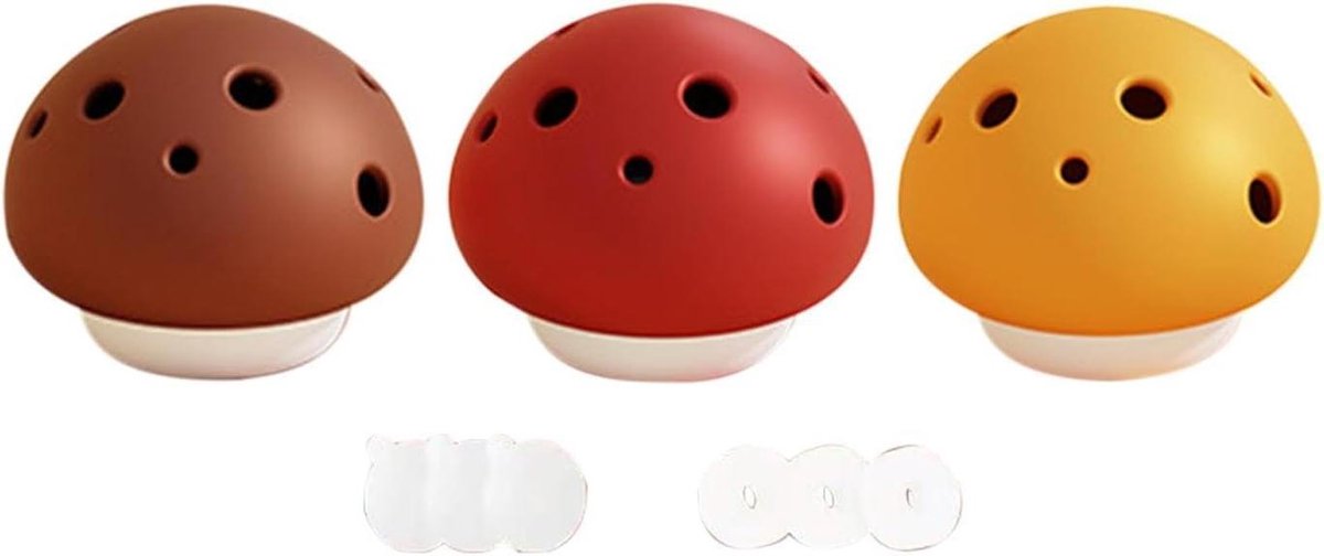 Paddestoel kast verfrisser - Geurvreter lade - Langdurige frisheid - Zelfklevende montage - 3 stuks - Wit