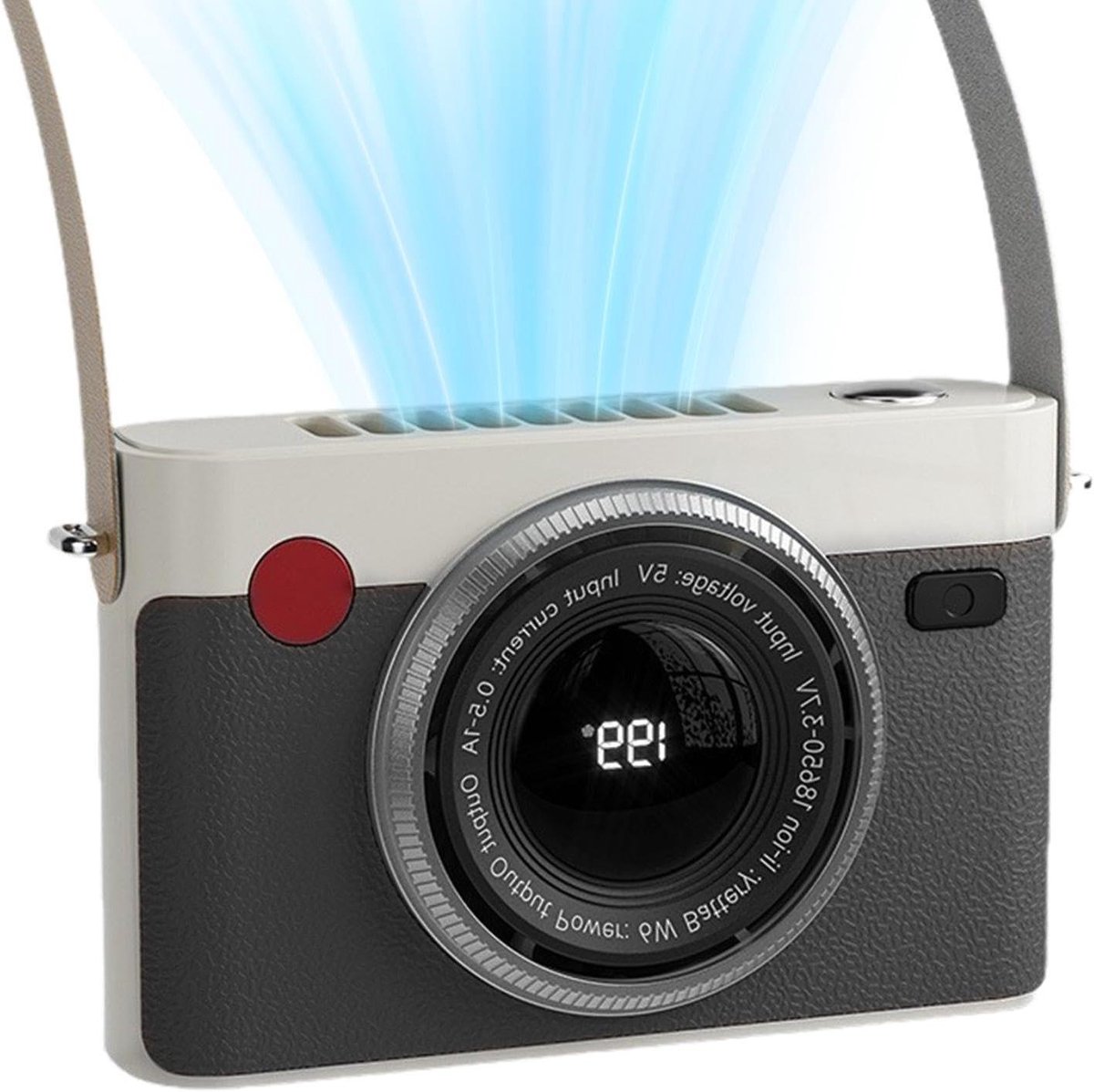 Mini Ventilator - Camera Fan - Persoonlijke Koeling - LED Batterij Indicator - 13 cm - Zwart