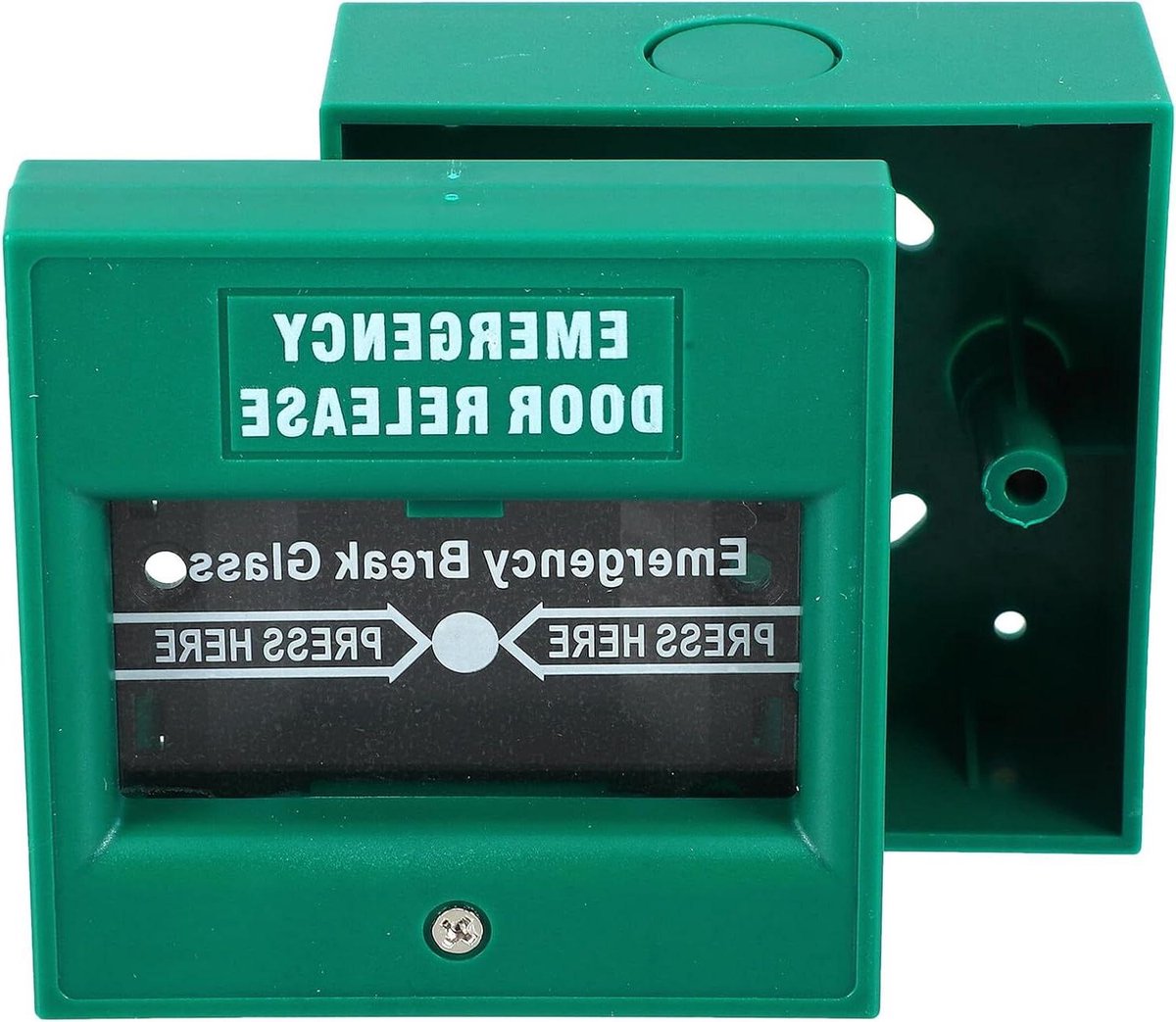 Noodknop - Alarm Schakelaar - Brandmelding Activeren - Resetbaar Ontwerp - 8.5 x 8.5 cm - Groen