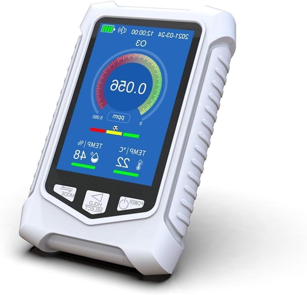 Luchtkwaliteit Monitor - Ozon Meter - Lucht Meten - Draagbaar Ontwerp - Groot Bereik - Zwart