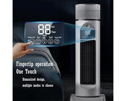 Bladeless Torenventilator - Stille Ventilator - Persoonlijke Koeling - 6 Snelheden 120° Oscillatie - 345 cm Hoog - Zwart