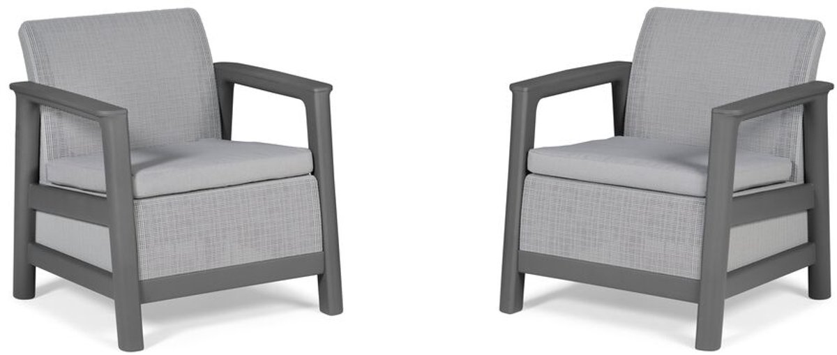 Keter Scandi Linea 5-zits Loungeset - Lichtgrijs thumbnail 7