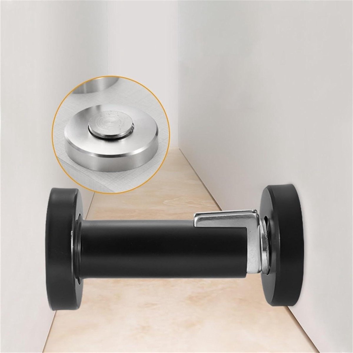 Magnetische Deurstopper - Deurvanger - Deur Stil Houden - Sterke Roestvrij Staal - 15x15x15 cm - Grijs