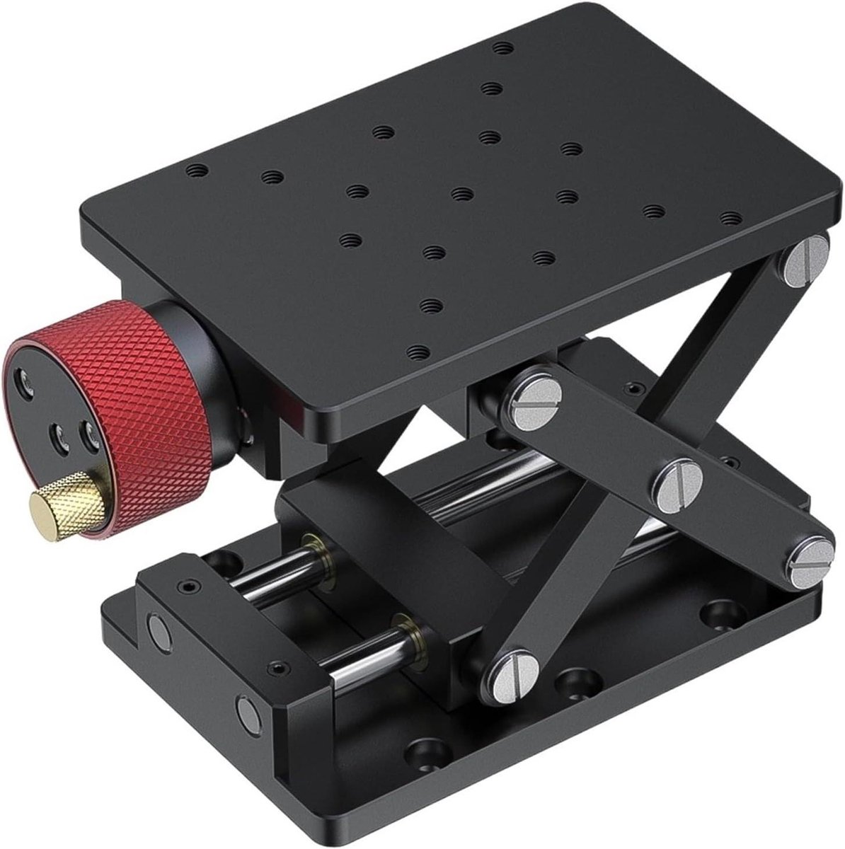 Handmatige Hefplatform - Schuiflift Lift - Precisie Positionering - Compact Lichtgewicht - 120x80x122mm - Zilver