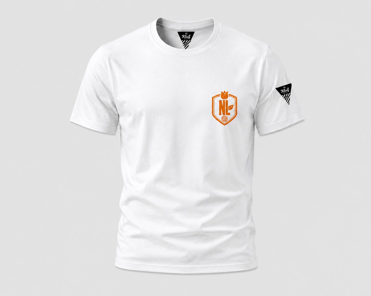 FC Kluif - When The Field Turns Orange T-shirt – Wit Oranje Voetbalshirt WK 2026 - Maat M
