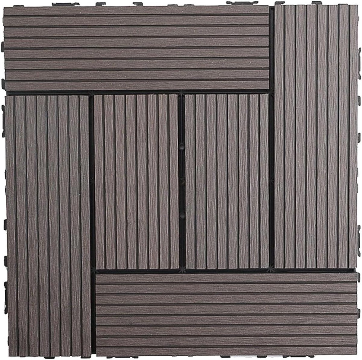 Buiten vloertegels - Terrastegels - Tuin decoreren - Kliksysteem - 30x30 cm - Chocoladebruin