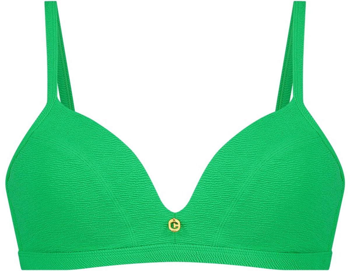 Ten Cate triangle bikinitop bright green relief voor Dames | Maat 40D (80D)