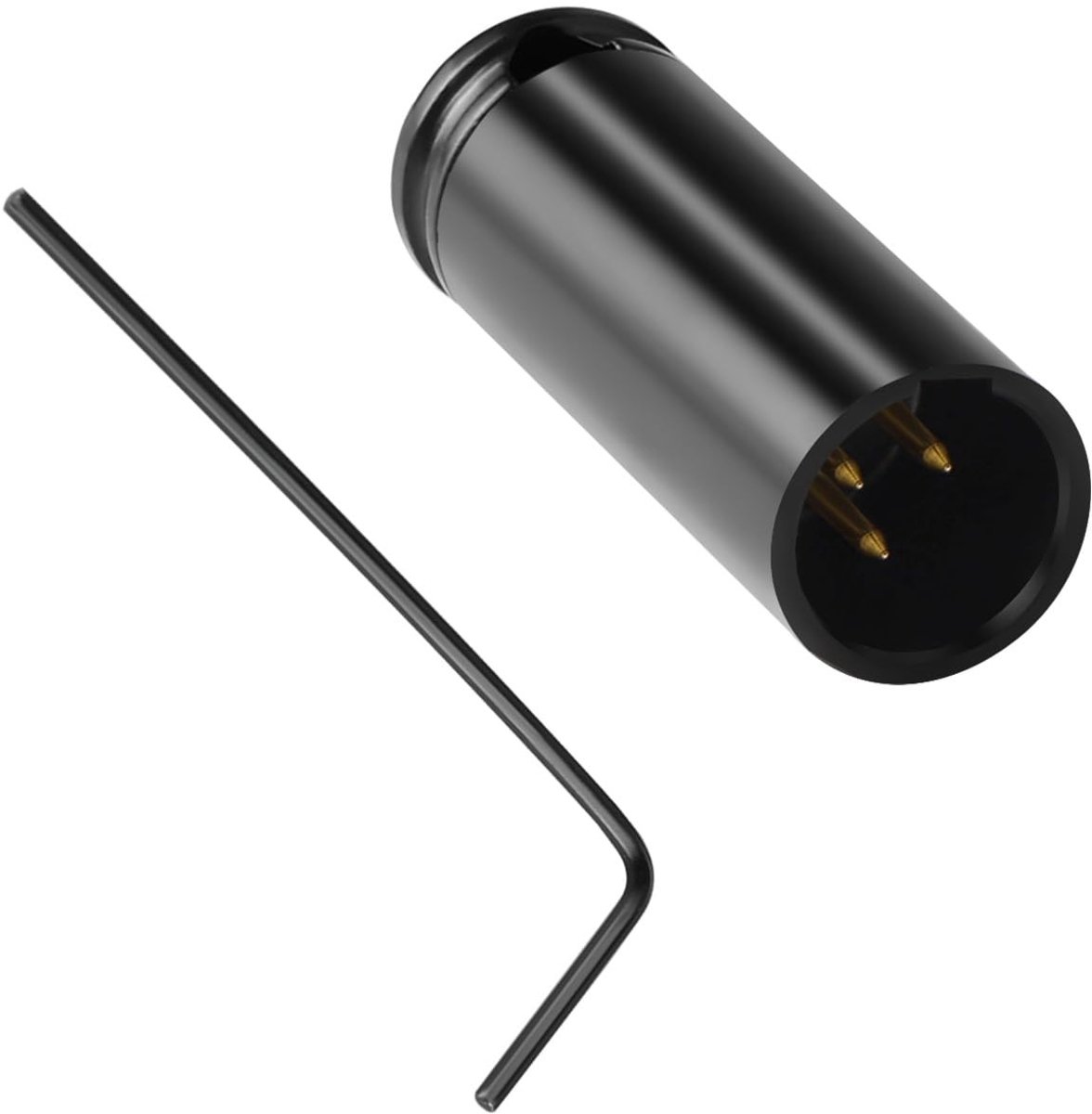 Dailygoods - Compact 3-Pin Mini XLR Plug Solder Adapter - Gold Plated 90° Hoek