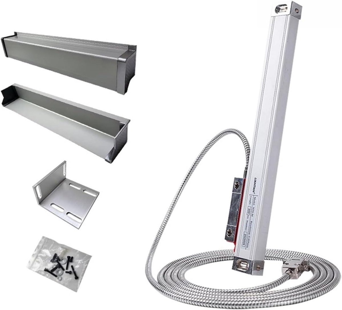 Lineaire schaal sensor - Roosterliniaal verplaatsing - Nauwkeurig meten - Hoge precisie 0005 mm - 450 mm - Zilver