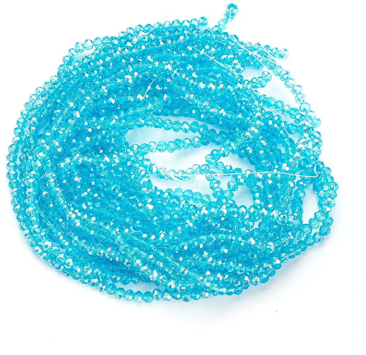 Glaskralen Rondel AB-Kleur 4x3mm - 110 st