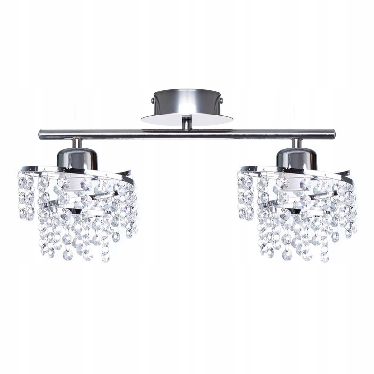 Luxe Kristallen Plafondlamp Chroom - Modern Design