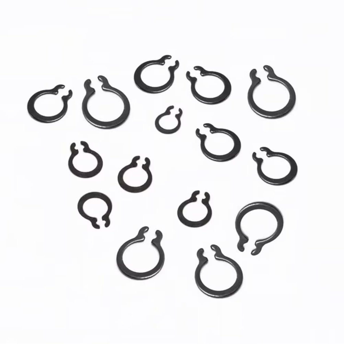 LIVIA HOME- Circlip Externe Borgring - Borgringen Assortiment - 3mm - 200 Stuks - Mangaan Staal - Bevestigingsmiddel