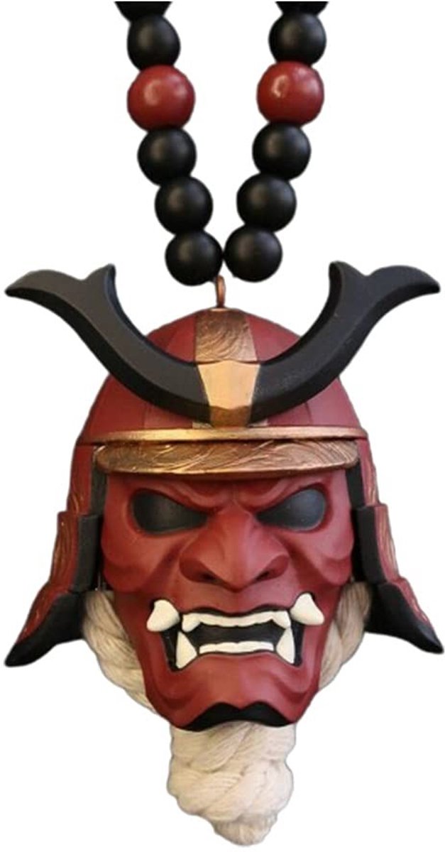 SOUQONE- Auto Ornament - Japanse Oni Samurai Helm - Auto Decoratie - Auto Accessoires - Interieur Hanger - Schattig Poppetje
