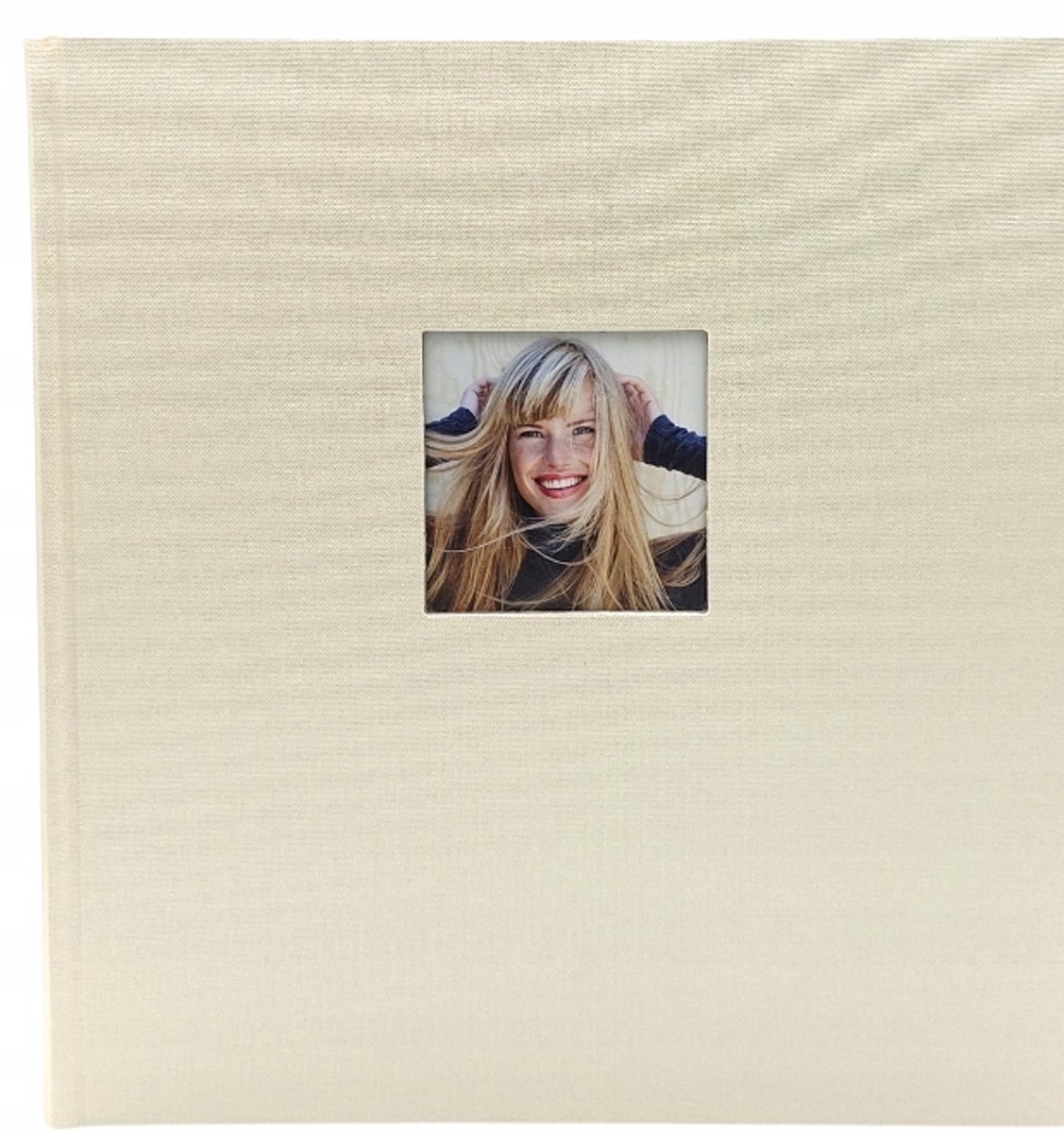 Goldbuch Album 60 Zwarte Pagina's Beige met Raampje