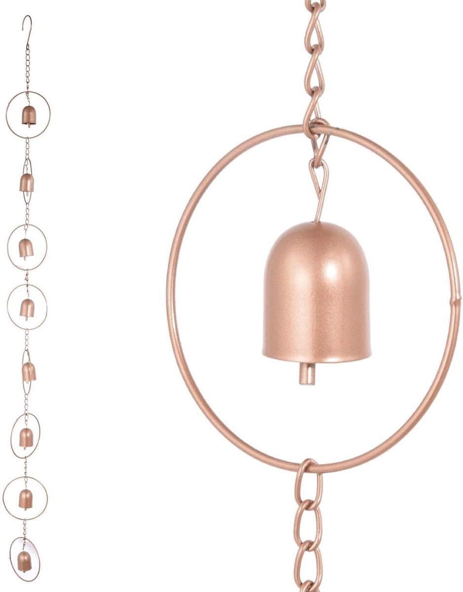 Regenkettingen Decoratief - Dakgoot Ketting - Tuinieren Waterafvoer - Romantisch Waterornament - 90-120 cm - Klok