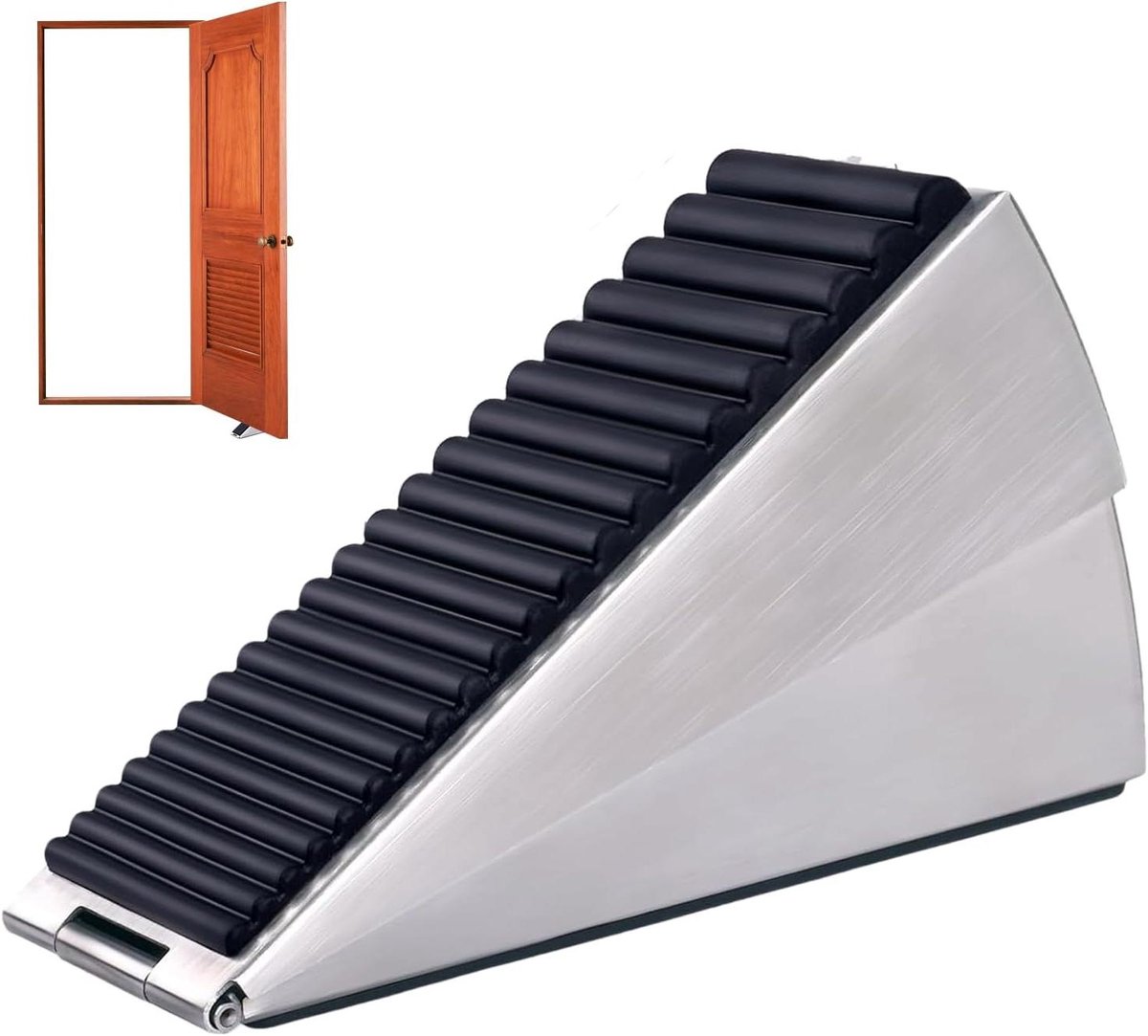 Zware Deurstopper - Deurwig - Deuren Op Hun Plek - Verstelbare Hoogte - 13.7 cm Lengte - Grijs
