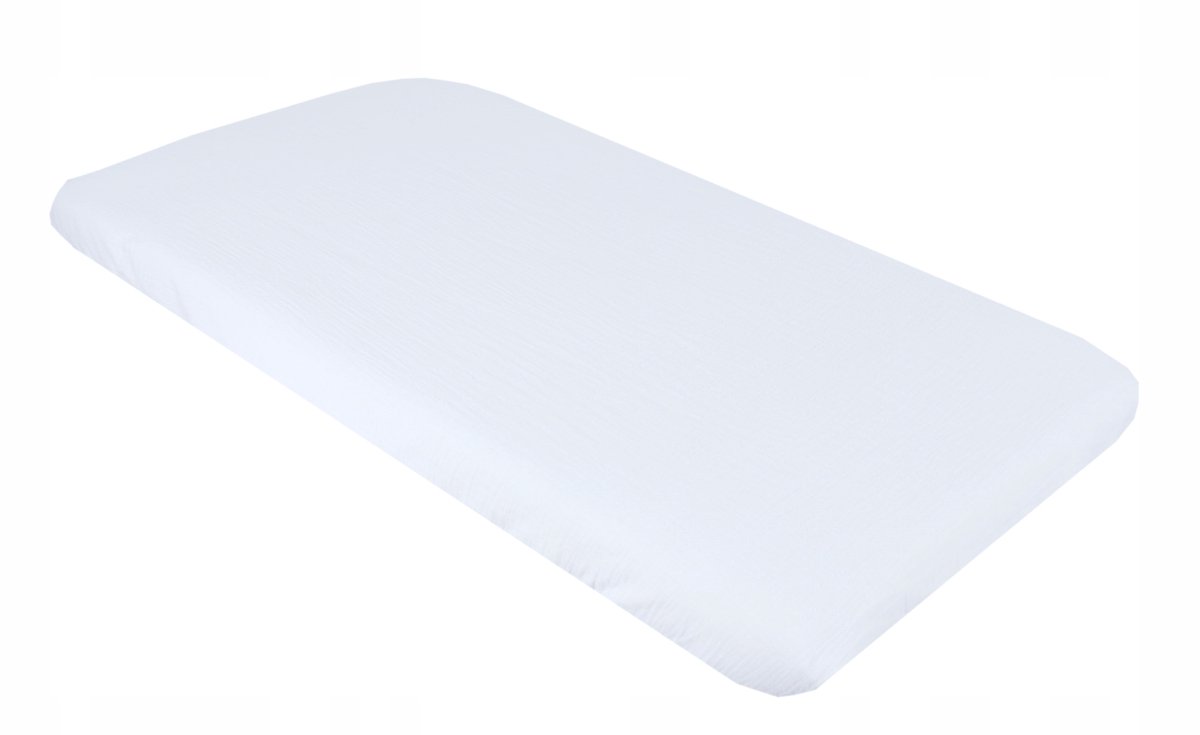 BabyLux Mousseline Hoeslaken met Elastiek 60x120cm Wit