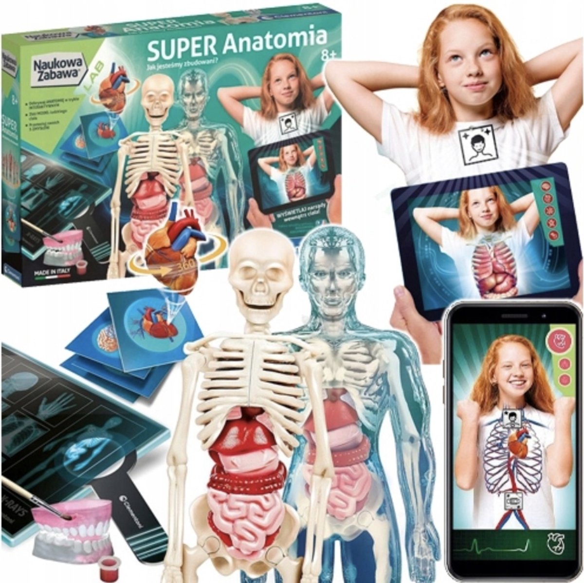 Clementoni Anatomie Menselijk Lichaam AR Wetenschapskit 8+