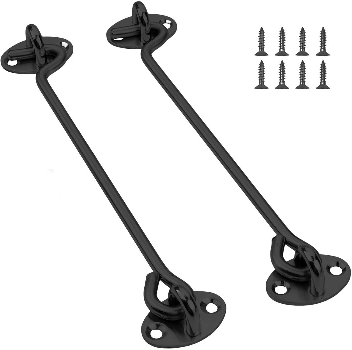 Dailygoods - Stormhaken met Ogen voor Deurvergrendeling, 2 Stuks