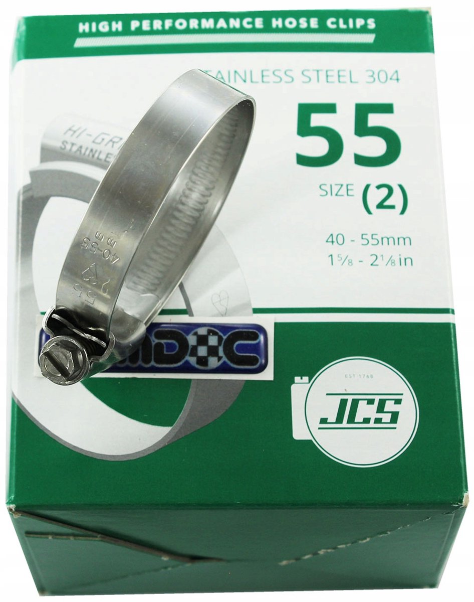 HI-GRIP Klemband RVS 304 40-55mm, 13mm breed, Britse Kwaliteit