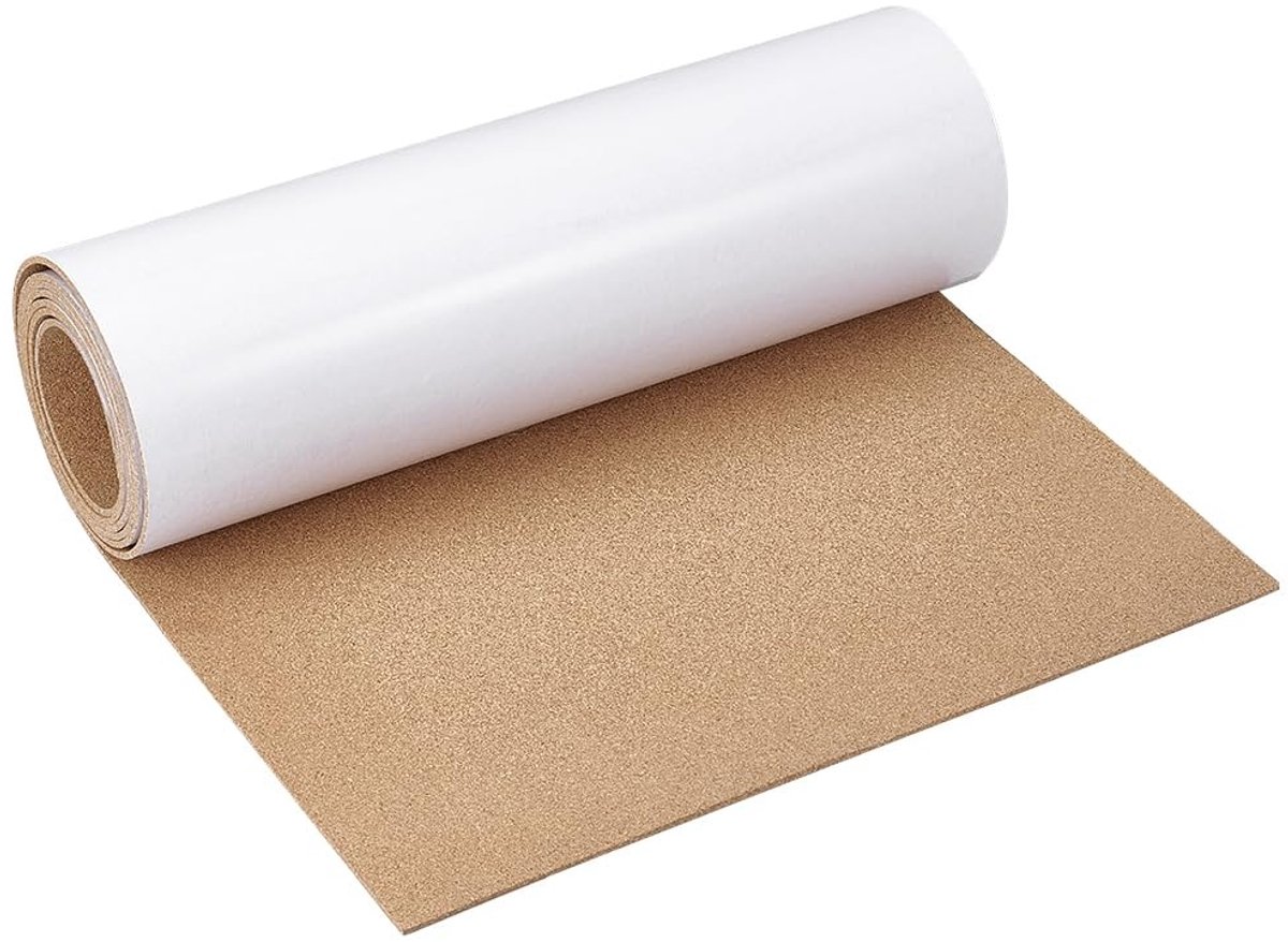Dailygoods- Kurkbordrol 3 mm dik - Zelfklevende Prikborden - Wandprikborden - Prikbord voor Thuis- en Kantoor - Decoratie - 2,4 m lang