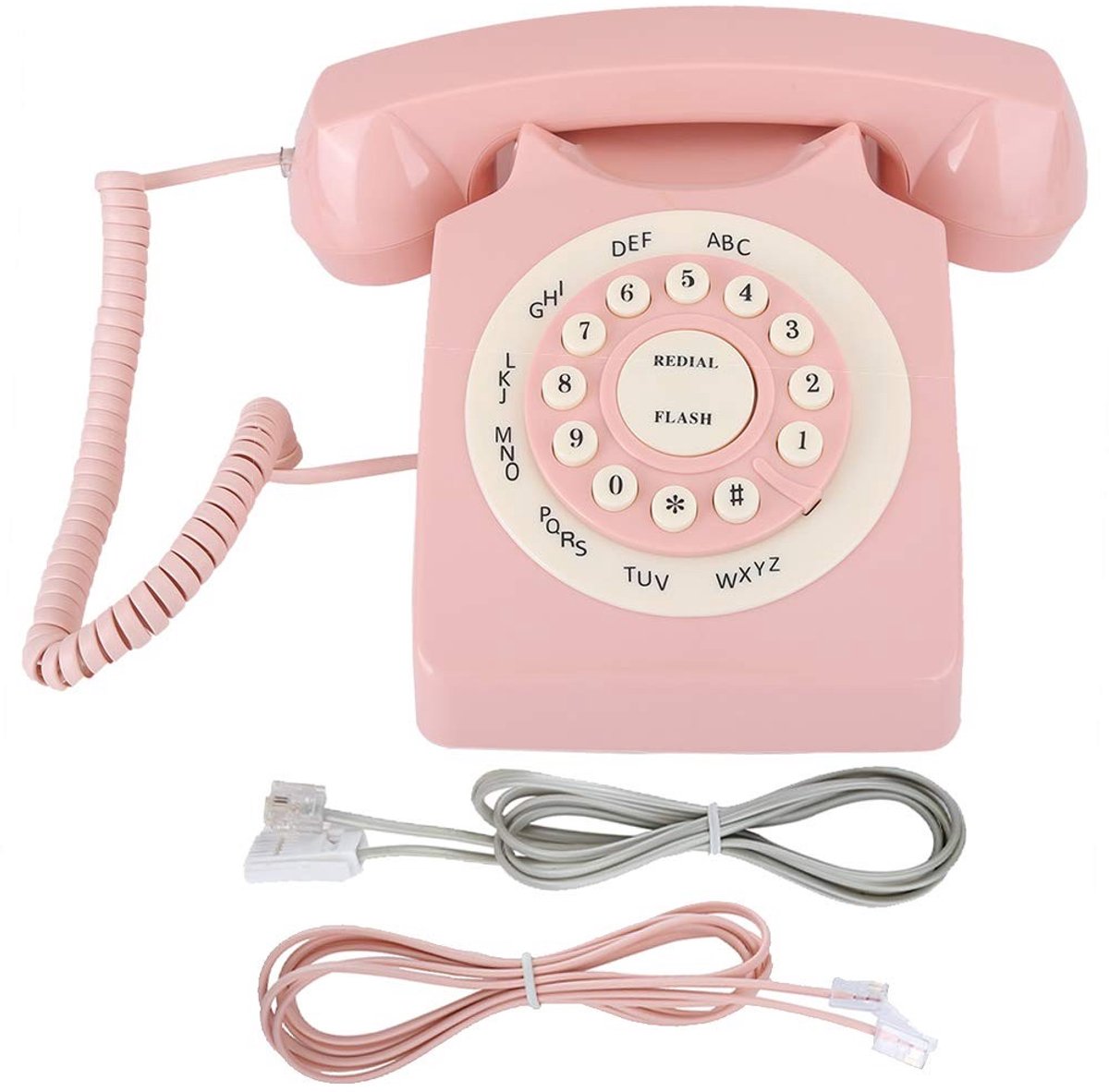 ZEYNOMAX- Telefoon Vintage Europese Stijl - Hoge Definitie Gesprekskwaliteit - Antieke Telefoon - ABS-Materiaal - Duidelijke Knoppen - Thuiskantoor Gebruik - Vaste Telefoon