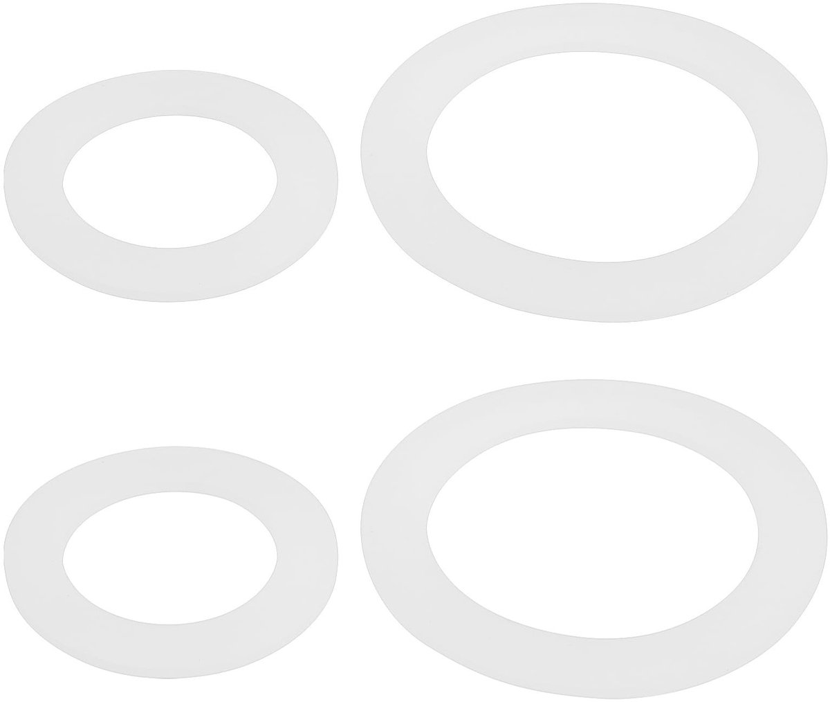 JHUBERS- Spoelklep Siliconen Afdichting - 2 Sets - Groot 66x46,5x2mm - Klein 47x30x2mm - Compatibel met Grohe Adagio - Efficiënt Spoelen - Toiletafdichting