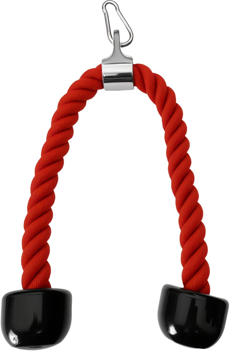ZEYNOMAX- Triceps Touw 27 Inch - Heavy Duty Nylon - Rubber Handgreep - Multi-Gebruik Fitness Accessoires - Thuis Gym - Slijtvast - Fitnessaccessoires