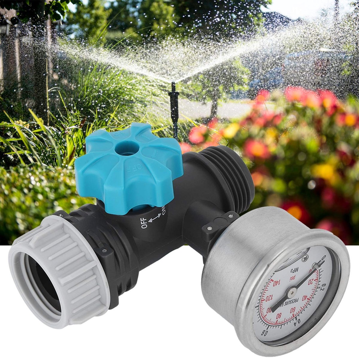 ZEYNOMAX- Waterdrukregelaar met manometer - Drukreduceerventiel - Tuinirrigatieregelaar - G3/4in interne schroefdraad - Eenvoudige afstelling - Stevige grip - Drukregelaar